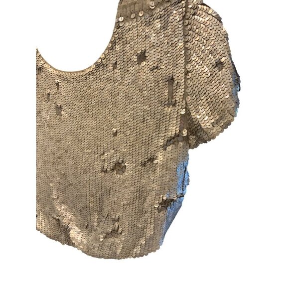 Luca Luca vintage couture Empire Line dress size 8  silk & sequined exceptional - Picture 8 of 14